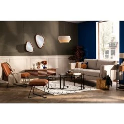 MILIBOO Meuble TV 3 Portes En Manguier Massif Et Métal L120 ONDA - Noyer -France MILIBOO Soldes 2022 31928378 5