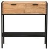 MILIBOO Console En Acacia Et Métal Noir 2 Tiroirs ARTHUS - Bois Brut -France MILIBOO Soldes 2022 31956300 1