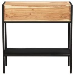 MILIBOO Console En Acacia Et Métal Noir 2 Tiroirs ARTHUS - Bois Brut -France MILIBOO Soldes 2022 31956300 4