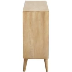 MILIBOO Buffet Meuble De Rangement Bouteilles Ou Vinyles En Manguier Massif ISIDRO - Bois Clair / Noir -France MILIBOO Soldes 2022 32133757 3