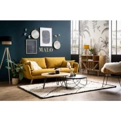 MILIBOO Buffet Meuble De Rangement Bouteilles Ou Vinyles En Manguier Massif ISIDRO - Bois Clair / Noir -France MILIBOO Soldes 2022 32133757 5