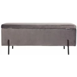MILIBOO Banc Coffre En Velours Gris Foncé ADONIS - Gris Foncé Velours -France MILIBOO Soldes 2022 36333512 4