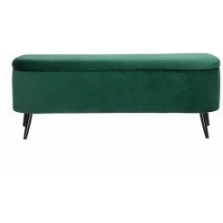 MILIBOO Banc Coffre En Velours Vert ATON - Vert Velours