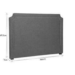 MILIBOO Tête De Lit Baroque Cloutée En Tissu Gris Foncé L166 Cm BARDOT - Gris Foncé -France MILIBOO Soldes 2022 36333531 4