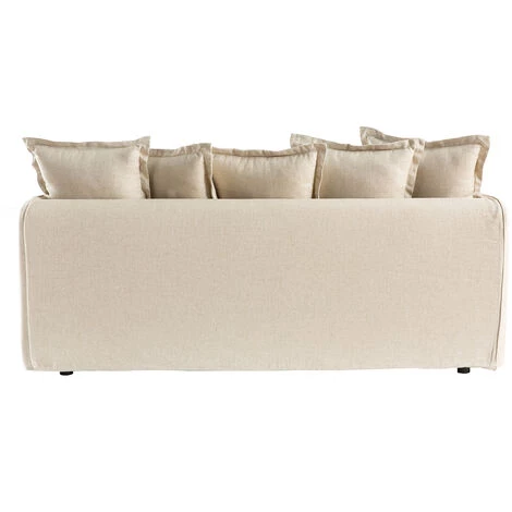 MILIBOO Canapé 3 Places Déhoussable En Lin Coloris Naturel MERLIN - Lin 6 MILIBOO Canapé 3 Places Déhoussable En Lin Coloris Naturel MERLIN - Lin – Image 4