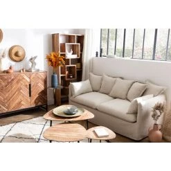 MILIBOO Canapé 3 Places Déhoussable En Lin Coloris Naturel MERLIN - Lin 11 MILIBOO Canapé 3 Places Déhoussable En Lin Coloris Naturel MERLIN - Lin -France MILIBOO Soldes 2022 36333597 5