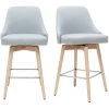 MILIBOO Tabourets De Bar Scandinaves Pivotants Gris Clair H65 Cm (lot De 2) HASTA - Gris Clair -France MILIBOO Soldes 2022 36333611 1