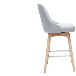 MILIBOO Tabourets De Bar Scandinaves Pivotants Gris Clair H65 Cm (lot De 2) HASTA - Gris Clair -France MILIBOO Soldes 2022 36333611 4