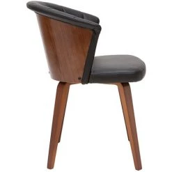 MILIBOO Chaise Design Noir Et Bois Foncé ALBIN - Noyer / Noir -France MILIBOO Soldes 2022 36333629 3