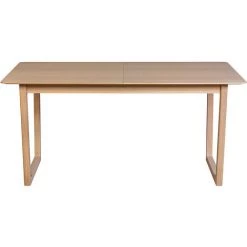 MILIBOO Table à Manger Scandinave Extensible Placage Chêne Rectangulaire L160-240 Cm LAHO - Chêne Clair