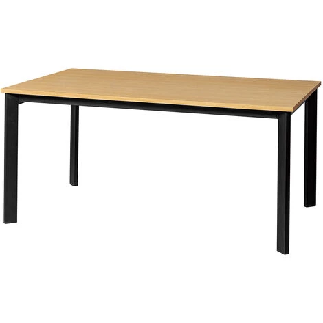 MILIBOO Table à Manger Extensible Placage Chêne Et Métal L162-232 Cm MEEVLA - Chêne Clair 4 MILIBOO Table à Manger Extensible Placage Chêne Et Métal L162-232 Cm MEEVLA - Chêne Clair – Image 2