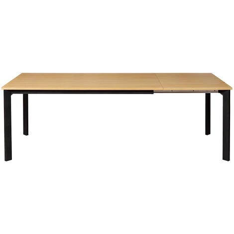 MILIBOO Table à Manger Extensible Placage Chêne Et Métal L162-232 Cm MEEVLA - Chêne Clair 6 MILIBOO Table à Manger Extensible Placage Chêne Et Métal L162-232 Cm MEEVLA - Chêne Clair – Image 4