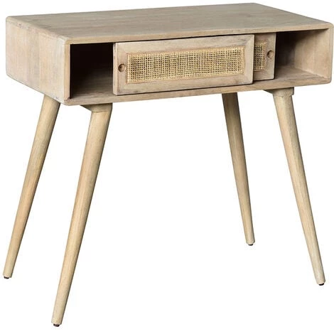 MILIBOO Console Avec Rangement En Manguier Massif Et Cannage L80 Cm ACANGE - Naturel 4 MILIBOO Console Avec Rangement En Manguier Massif Et Cannage L80 Cm ACANGE - Naturel – Image 2