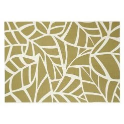 MILIBOO Tapis Intérieur Extérieur Blanc Crème Et Vert 160 X 230 Cm GARANCE - Vert