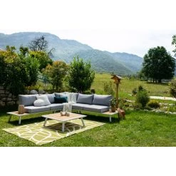 MILIBOO Tapis Intérieur Extérieur Blanc Crème Et Vert 160 X 230 Cm GARANCE - Vert -France MILIBOO Soldes 2022 36333750 3