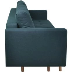 MILIBOO Canapé Convertible Scandinave 3 Places Avec Coffre Bleu Paon MIRA - Bleu Pétrole -France MILIBOO Soldes 2022 36333760 4