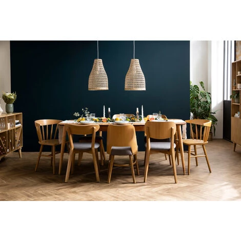 MILIBOO Chaises Vintage Bois Clair Et Assise Gris Chiné (lot De 2) EDITO - Chêne Clair 7 MILIBOO Chaises Vintage Bois Clair Et Assise Gris Chiné (lot De 2) EDITO - Chêne Clair – Image 5