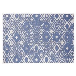 MILIBOO Tapis Réversible Intérieur Extérieur à Motif Bleu 160 X 230 Cm BELIZ - Bleu Glacier