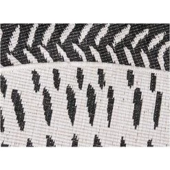 MILIBOO Tapis Rond Réversible Intérieur Extérieur Blanc Et Noir D160 Cm ENYA - Noir Et Blanc -France MILIBOO Soldes 2022 36333842 3