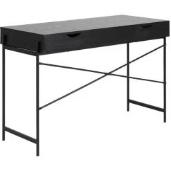 MILIBOO Bureau Industriel Avec Porte Perforée Bois Et Métal Noir L110 Cm MAO - Noir -France MILIBOO Soldes 2022 36333863 3