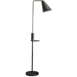 MILIBOO Lampadaire Avec Chargeur USB En Métal Carbone DARYL - Noir