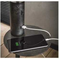 MILIBOO Lampadaire Avec Chargeur USB En Métal Carbone DARYL - Noir -France MILIBOO Soldes 2022 36333895 3