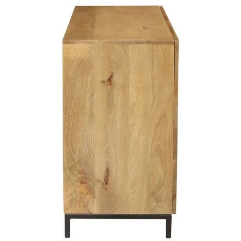 MILIBOO Buffet Industriel 3 Portes En Manguier Massif Et Métal YPSTER - Bois Clair / Noir 4 MILIBOO Buffet Industriel 3 Portes En Manguier Massif Et Métal YPSTER - Bois Clair / Noir – Image 2
