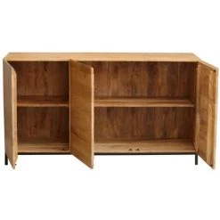 MILIBOO Buffet Industriel 3 Portes En Manguier Massif Et Métal YPSTER - Bois Clair / Noir 9 MILIBOO Buffet Industriel 3 Portes En Manguier Massif Et Métal YPSTER - Bois Clair / Noir -France MILIBOO Soldes 2022 36379947 4