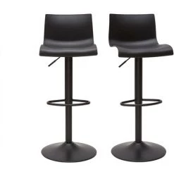 MILIBOO Tabourets De Bar Réglables Design En Métal Noir (lot De 2) ONA - Noir