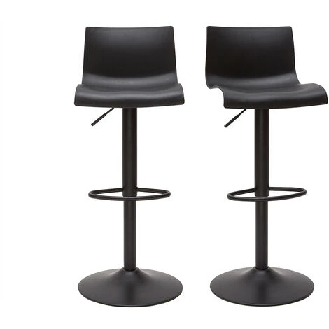 MILIBOO Tabourets De Bar Réglables Design En Métal Noir (lot De 2) ONA - Noir 3 MILIBOO Tabourets De Bar Réglables Design En Métal Noir (lot De 2) ONA - Noir