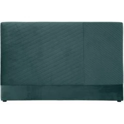 MILIBOO Tête De Lit Avec Motif Géométrique En Velours Bleu Paon L170 Cm RIGA - Bleu Canard Velours