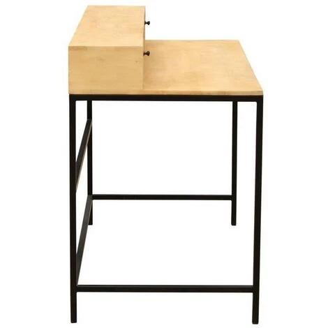 MILIBOO Bureau En Manguier Et Métal Noir Avec Tiroirs OPIUM - Naturel 5 MILIBOO Bureau En Manguier Et Métal Noir Avec Tiroirs OPIUM - Naturel – Image 3