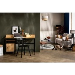 MILIBOO Bureau En Manguier Et Métal Noir Avec Tiroirs OPIUM - Naturel 11 MILIBOO Bureau En Manguier Et Métal Noir Avec Tiroirs OPIUM - Naturel -France MILIBOO Soldes 2022 36684427 5