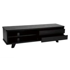 MILIBOO Meuble TV Vintage Noir Avec Tiroirs L140 Cm FIFTIES - Noir -France MILIBOO Soldes 2022 37222218 3