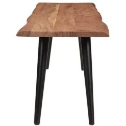 MILIBOO Banc Industriel En Acacia Et Métal Noir L145 Cm EDGE - Bois Clair / Noir -France MILIBOO Soldes 2022 37539039 3