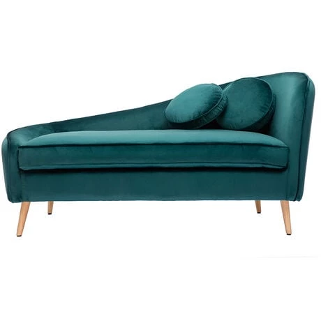 MILIBOO Méridienne En Velours Bleu Canard L160 Cm ICARE - Bleu Canard Velours 3 MILIBOO Méridienne En Velours Bleu Canard L160 Cm ICARE - Bleu Canard Velours