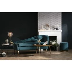 MILIBOO Pouf En Velours Gris Et Métal Doré D40 Cm DONA - Gris Foncé Velours -France MILIBOO Soldes 2022 38277351 3