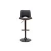 MILIBOO Tabouret De Bar Design Réglable Noir Et Bois Foncé PANACH - Noyer / Noir -France MILIBOO Soldes 2022 38382691 1