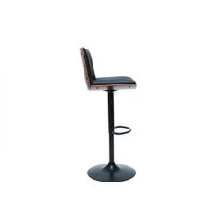 MILIBOO Tabouret De Bar Design Réglable Noir Et Bois Foncé PANACH - Noyer / Noir -France MILIBOO Soldes 2022 38382691 3