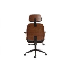 MILIBOO Fauteuil De Bureau De Direction Noir Et Bois Foncé MUSK - Noyer / Noir -France MILIBOO Soldes 2022 38382693 4