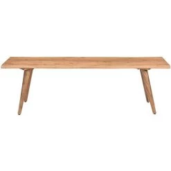 MILIBOO Banc En Acacia Massif L145 Cm SAVANA - Bois Clair / Blanc