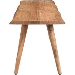 MILIBOO Banc En Acacia Massif L145 Cm SAVANA - Bois Clair / Blanc -France MILIBOO Soldes 2022 38382699 3