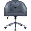 MILIBOO Fauteuil De Bureau Velours Gris Foncé SHARON - Gris Velours -France MILIBOO Soldes 2022 39903686 1