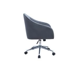 MILIBOO Fauteuil De Bureau Velours Gris Foncé SHARON - Gris Velours -France MILIBOO Soldes 2022 39903686 3