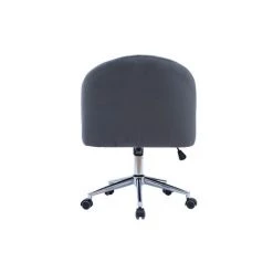 MILIBOO Fauteuil De Bureau Velours Gris Foncé SHARON - Gris Velours -France MILIBOO Soldes 2022 39903686 4