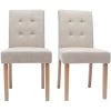 MILIBOO Chaises Capitonnées En Tissu Beige Naturel Et Bois (lot De 2) ESTER - Naturel -France MILIBOO Soldes 2022 39903689 1