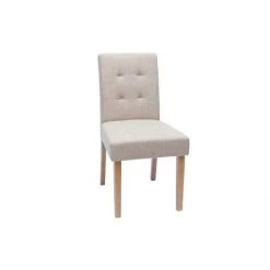 MILIBOO Chaises Capitonnées En Tissu Beige Naturel Et Bois (lot De 2) ESTER - Naturel -France MILIBOO Soldes 2022 39903689 3