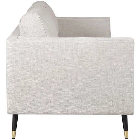 MILIBOO Canapé Design 3 Places Tissu Chiné Beige Cappuccino STING - Beige Naturel 5 MILIBOO Canapé Design 3 Places Tissu Chiné Beige Cappuccino STING - Beige Naturel – Image 3