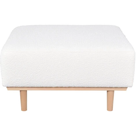 MILIBOO Pouf Module De Canapé En Tissu Effet Laine Bouclée écru MORRIS - Blanc 3 MILIBOO Pouf Module De Canapé En Tissu Effet Laine Bouclée écru MORRIS - Blanc