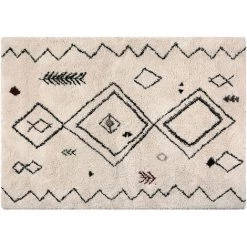 MILIBOO Tapis Style Berbère Ivoire Et Noir 160 X 230 Cm YAKIMA - Ivoire